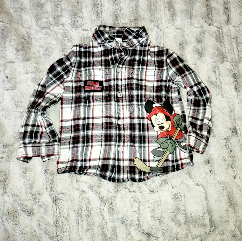 Disney Team‎ Mickey Hockey Flannel 2t